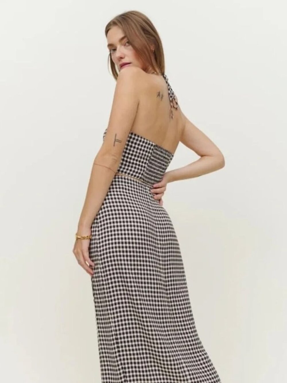 NWT REFORMATION Voyage 2 piece Set in Black Gingham - Picture 3 of 6